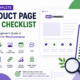 WooCommerce product page SEO checklist infographic showing on-page SEO optimization steps for ecommerce products