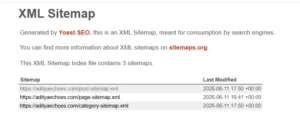site map screenshot
